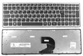 T-ProTek DE Schwarz Tastatur mit Grau Rahmen, Ohne Beleuchtung kompatibel für Lenovo IdeaPad Z500G