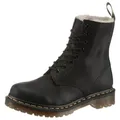 DR. MARTENS 1460 Serena Schnürboots Chunky Boots, Plateau Schuh, Boots mit Warmfutterausstattung schwarz 36