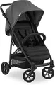 hauck Rapid 4, Grey - Kinderbuggy mit Liegefunktion für Babys ab Geburt bis 22 kg - Klein Zusammenklappbar - Höhenverstellbarer Schieber - Pannensichere Kunststoff Räder
