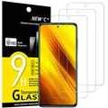 NEW'C 3 Stück für Xiaomi Poco X3 / Poco X3 Pro/Poco X3 NFC für Panzerglas, Frei von Kratzern, 9H Härte, HD Displayschutzfolie, 0.33mm Ultra-klar, Ultrabeständig