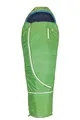 Grüezi bag Biopod Wolle Kids World Traveller Green, mitwachsender Kinderschlafsack, Körpergröße 100-155cm, 140-180x65cm, 920 g, Packmaß Ø 19 x 20 cm