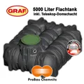 Flachtank Platin 5000 Liter, Set mit Domschacht begehbar, AKTION inkl. Lieferung