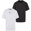 Karl Kani T-Shirt Karl Kani Herren KM222-101-1 KK 2-Pack Pinstripe + Essential Tee (1-tlg) schwarz L (54)