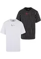 Karl Kani Herren KM222-101-1 KK 2-Pack Pinstripe + Essential Tee Black/White, L