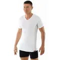 Albert Kreuz Unterhemd Bio V-Neck atmungsaktiv Kurzarm (kein Set, kein Set) weiß XL