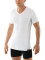 ALBERT KREUZ V-Unterhemd Business Herrenunterhemd aus 100% Bio-Baumwolle Kurzarm weiß 7/XL