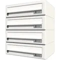 JU Hausbrieffachanlage 4-teilig - weiß , 375 x 440 x 280 mm