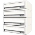 JU Hausbrieffachanlage 4-teilig, 375 x 440 x 280 mm, Stahl weiß RAL 9016