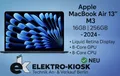 Apple MacBook Air 13“ M3  16GB 256GB Laptop MC8K4D/A Notebook - 2024 - OVP ✅ NEU