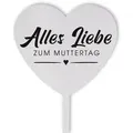 Fritz Cox Gartenstecker Blumenstecker Herz "Alles Liebe zum Muttertag"
