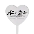 Blumenstecker Herz "Alles Liebe zum Muttertag"
