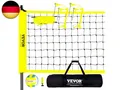 VEVOR Volleyballnetz Höhenverstellbar Volleyballnetz Set, Tragbarer 