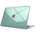 Fintie Hülle kompatibel mit MacBook Air 13 (2018-2020 Version) A2337(M1)/A2179/A1932, Ultradünne Hartschale Schutzhülle Snap Case, Nachtgrün