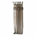 Loberon Gardine Tousia, romantischer Stil, mit Volants & Spitze, leicht lichtdurchlässig, Sichtschutz, Vorhang, Wohntextilien, Leinen, Baumwolle, braun