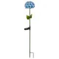 STAR Trading LED-Solar-Gartenstecker "Hortensia" in Blau - (H)77 cm
