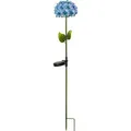 STAR TRADING LED Solarleuchte LED Gartenleuchte Solarstab Hortensie Gartendeko blau 77cm Lichtsensor, LED Classic, kaltweiss (5300K bis 6000K) blau
