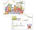 Einladungskarten Monster Kindergeburtstag 12er Set - Geburtstagseinladungen für Mädchen und Jungen bis 10 Jahre – allgemeine Einladung Karte, ideal für die Party zur Einschulung und Geburtstag