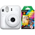 Fujifilm Instax Mini 12 clay white + Rainbow Film
