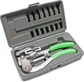 Wiltec Lochzange Set 16 tlg 21 x 10 x 4 cm, Stanzzange Karosseriezange im Koffer zum Stanzen von Lochblechen, Blechbearbeitung Karosserie