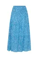 b.young BYIMILLA Long SK - 20812952 Damen Rock A-Linien-Rock, Größe:42, Farbe:Ibiza Blue Mix (201819)