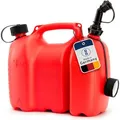 Hünersdorff Kombikanister 805000 Profi, für 6L Benzin & 3L Öl, rot, mit Auslaufrohr