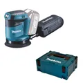 Makita Akku-Exzenterschleifer DBO180ZJ im MAKPAC, inkl. Staubbox, ohne Akku