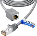 hb-digital 5m LAN Kabel Verlängerung Verlengerungskabel CAT7 RJ45 S/FTP PiMF LSZH grau