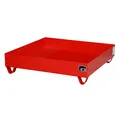 Auffangwanne Ölauffangwanne Stahlwanne ohne Gitterrost 1200x1200x285mm 230 L Rot