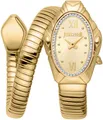 Just Cavalli Time Quarzuhr Signature Snake JC1L357M0025, Armbanduhr, Damenuhr, Edelstahlarmband, analog, Kristallsteine