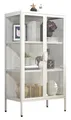 VCM Standvitrine Stahl Glas Standvitrine Vitrine Schaukasten FlokaM (1-St)