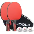 JOOLA Tischtennis-Set DUO CARBON, 2 TT-Schläger + 3 TT-Bälle
