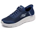 Skechers Damen Go Walk Flex Hands Free Slip-ins-Grand Entry Sneaker Sneakers, Navy Textile/White Trim, 38 EU