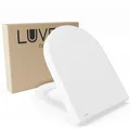 LUVETT® WC-Sitz D650 D-Form Weiß mit Absenkautomatik SoftClose, EasyClean (abnehmbar), Duroplast, einfache Befestigung von oben, Made in EU, u.a. für Duravit ME by Starck