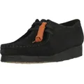 Clarks Wallabee. Black Sde Schnürschuh mit unnachahmlicher Kreppsohle schwarz 36