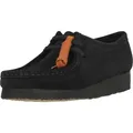 Clarks Originals Schnürschuhe Wallabee. Black Sde mit unnachahmlicher Kreppsohle 1219 Black Sde 36 - Schwarz - 36