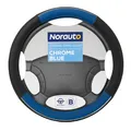 Norauto schwarz-blauer Chrom-Lenkradbezug