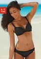 s.Oliver Push-Up-Bikini, mit Zierring an der Hose, Gr. 34 - Cup A, schwarz Cup A