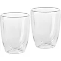 Leonardo Kaffeebecher DUO II, Klar, Glas, 300 ml, 18x12x9.3 cm, hitzebeständig, doppelwandig, Kaffee & Tee, Tassen, Kaffeebecher
