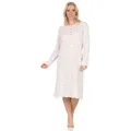 Normann Nachthemd Normann Damen langarm Nachthemd im klassisch eleganten Design gelb 48-50
