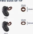 kwmobile 8x Ear Buds kompatibel mit Samsung Galaxy Buds Live - Size S und L - Silikon Ohrbügel Ohrstöpsel Zubehör - Bügel für In-Ear Kopfhörer - Braun