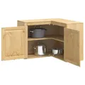 vidaXL Schrank SKI Honigbraun 80 x 80 x 60 cm Massives Kiefernholz, Wohnzimmer, rechteckiger Schrank, Moderne Aufbewahrung, Kiefernholz-Design, praktischer Buffet, schicker Essensorganizer