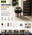 2x BURG-WÄCHTER Türstopper Boden TSB 2230 Edelstahl Optik Grau Set