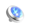 Taffstyle Piercing-Implantat Dermal Piercing Anker Aufsatz Kugel mit Opal Stein, Anchor Piercing Skin Diver Ball Flach Stecker Stein Kristall Perle