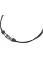 Fossil Collier Fossil Herren-Kette Edelstahl, Leder