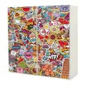 MyMaxxi Möbelfolie Schrankaufkleber Pax Stickerbomb Klebefolie Möbelfolie Folie, (2St) 200 cm x 201 cm
