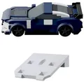 fossi3D Wandhalter 2x Wandhalterung kompatibel mit LEGO Speed Champions Rennwagen Display weiß