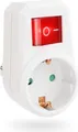 greate Schaltbare Steckdose mit Schalter 1fach - Schuko Steckdosenschalter, Zwischenstecker mit Schalter