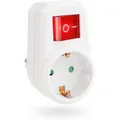 Greate Steckdosenadapter weiß, mit Schalter, 1-fach Schuko bis 3500 Watt