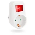 Steckdose mit Schalter 1fach - Schuko Steckdosenschalter 2 polig, Stecker mit Schalter, Schaltbare Steckdose - greate