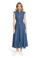 Cartoon Damen Jeanskleid mit Eingrifftaschen 34, Blau